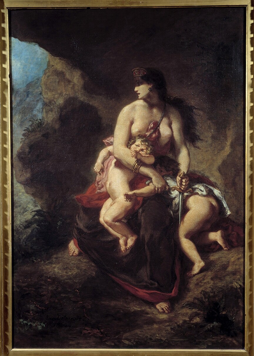 Medea about to Kill her Children, Eug&#232;ne Delacroix, 1862, Mu