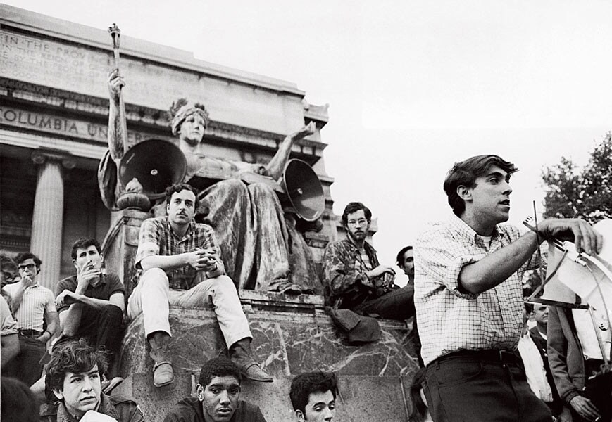American activist Mark Rudd, president of Students for a Dem