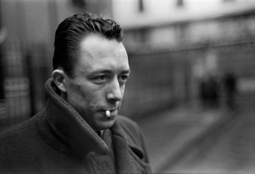 Henri Cartier-Bresson, French writer Albert Camus, Paris, 19