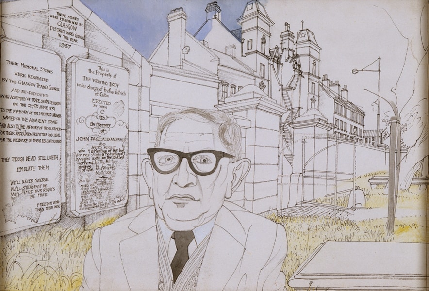 Harry McShane and the Weavers Monument, Abercromby Street, C