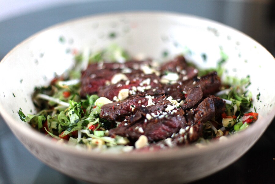 Onglet crunchy salad