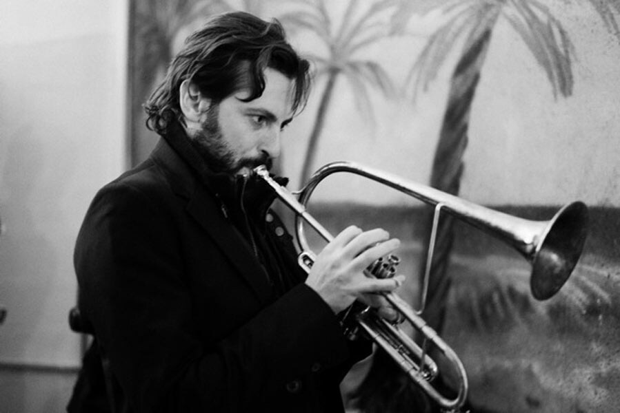 Asa Mader backstage at the New Morning, Paris, trying out Ch