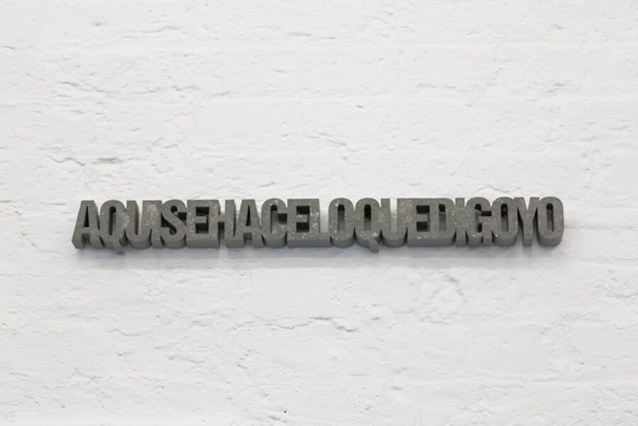 Aquisehaceloquedigoyo (Because I said so), 2008 by Manuela R