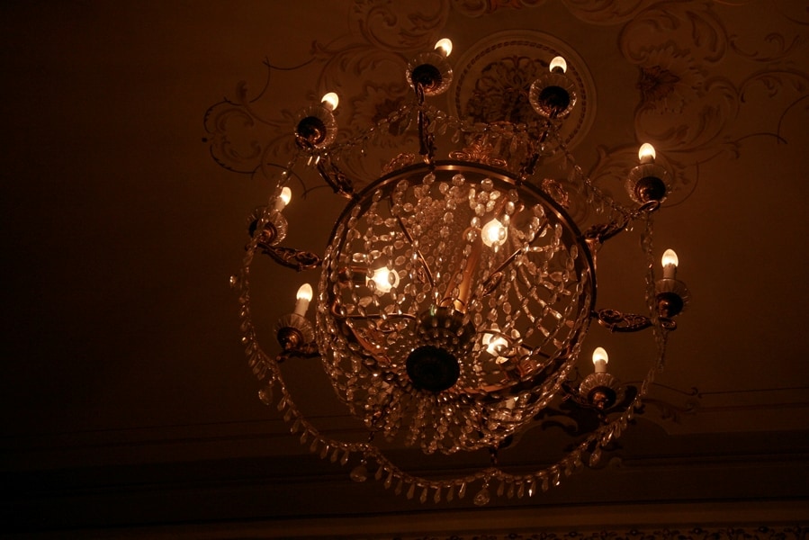 Chandelier inside Rustaveli Theatre