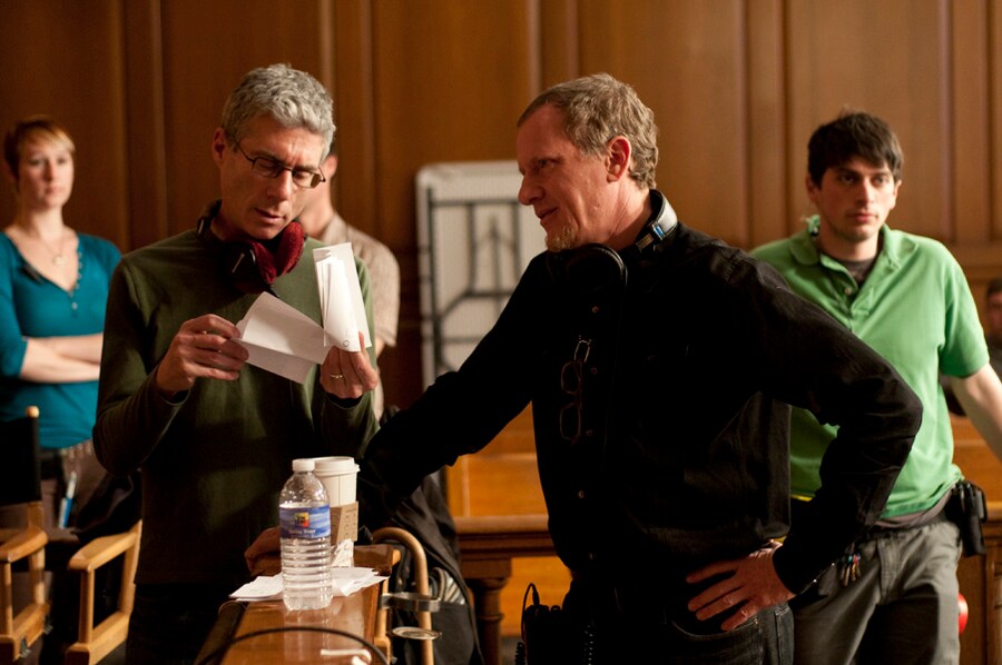 Rob Epstein and Jeffrey Friedman on set