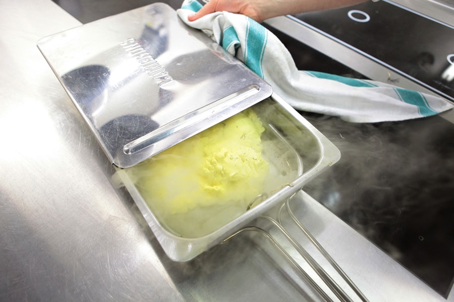 Hay-smoked fresh cheese