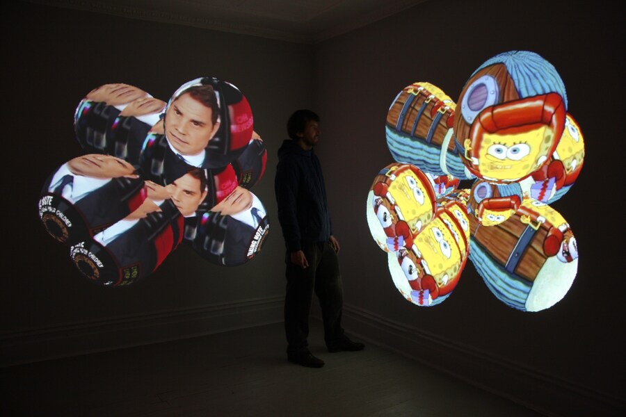TV Blobs, 2009 (installation view)