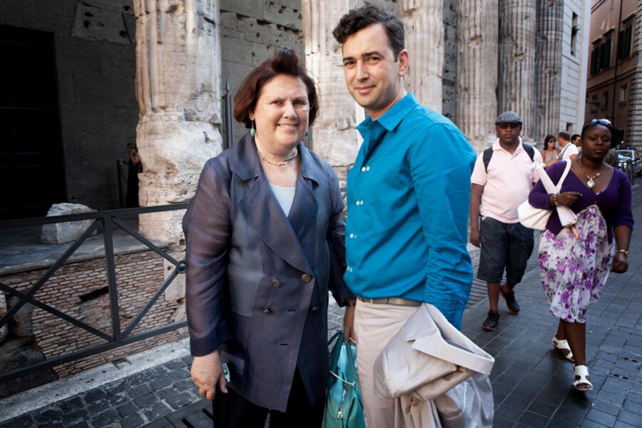 Suzy Menkes and friend