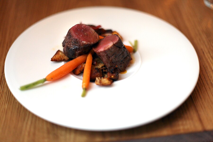 Iberico Pork with Portuguese Bread Pudding