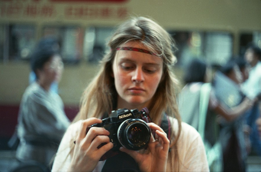 Corinne Day portrait by Mark Szaszy, Japan 1987