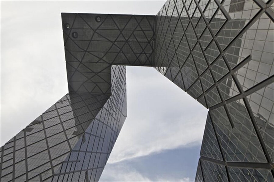 CCTV tower by OMA in Beijing, 2011