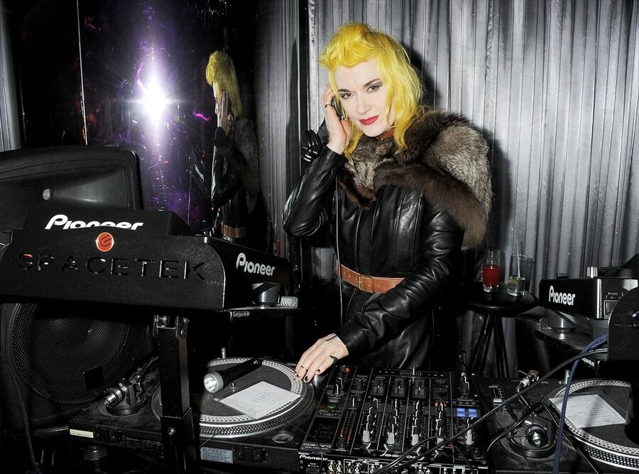 Pam Hogg at the Dazed 20th Anniversary party at the W Hotel
