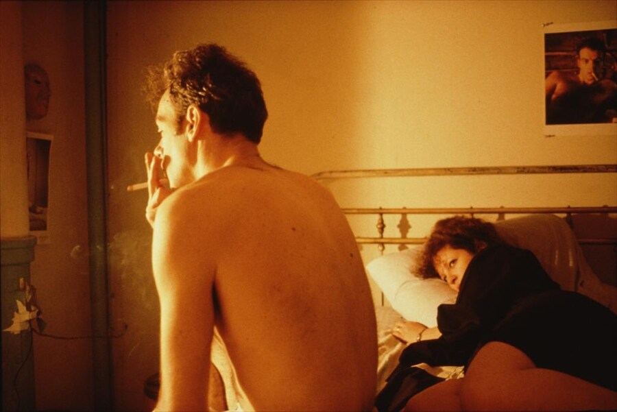 Nan and Brian in bed, NYC 1983