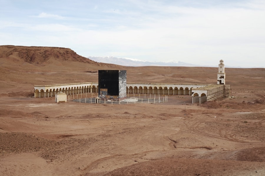 A grand courtyard sits far off Atlas Cinema Studios main pro