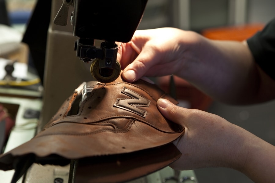 A New Balance trainer in production