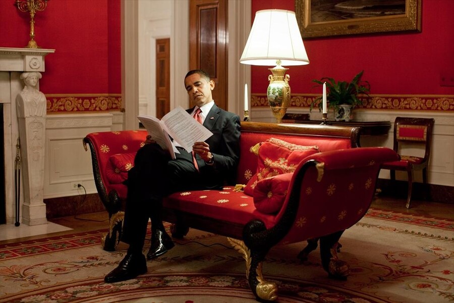 President Obama in the Red Room, The Whitehouse, April 2009