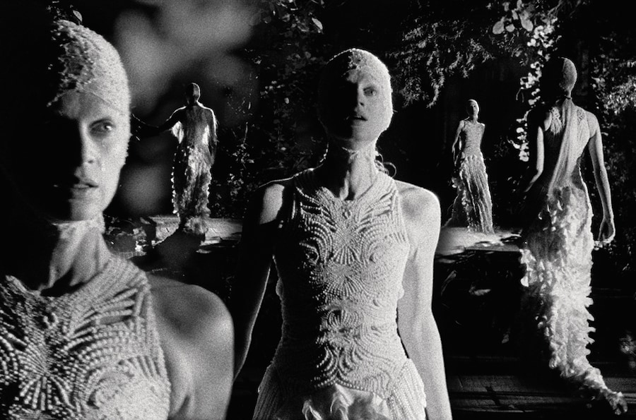 Kristen McMenamy in Alexander McQueen