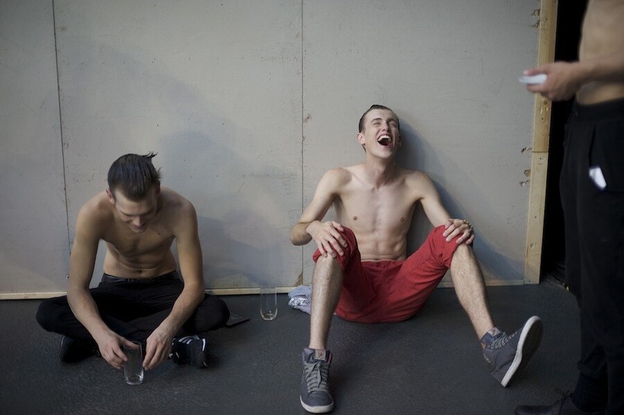 Backstage at Louis Vuitton S/S13