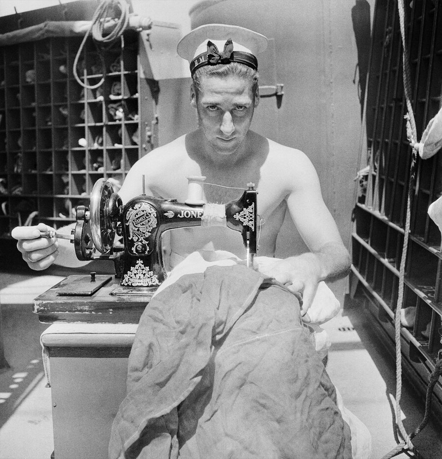 A sailor on board HMS Alcantara