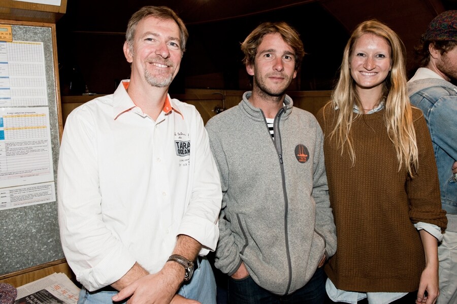 Chief Scientist Chris Bowler, TARA Captain Loic Vallette and