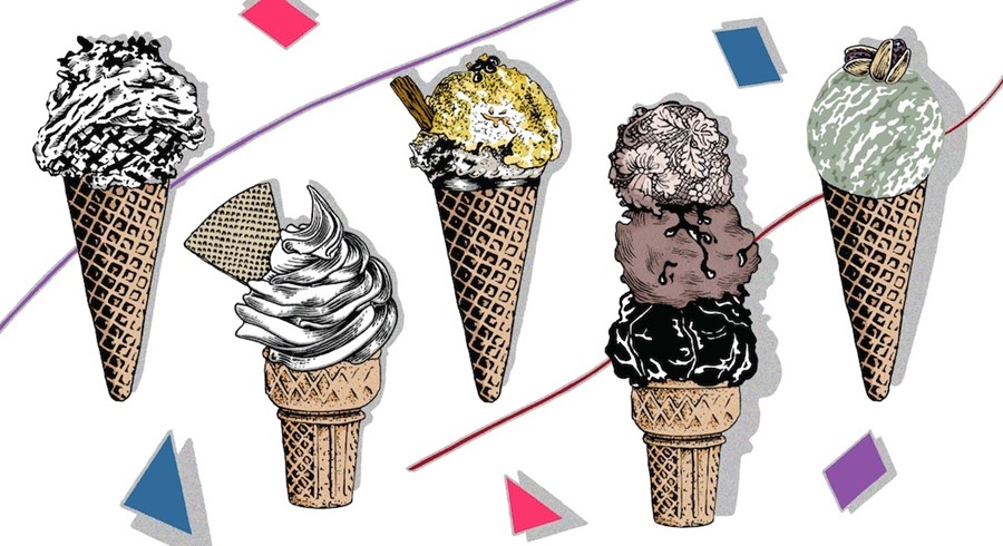 S/S13 flavours from L to R – Marc Jacobs Stracciatella; Bale