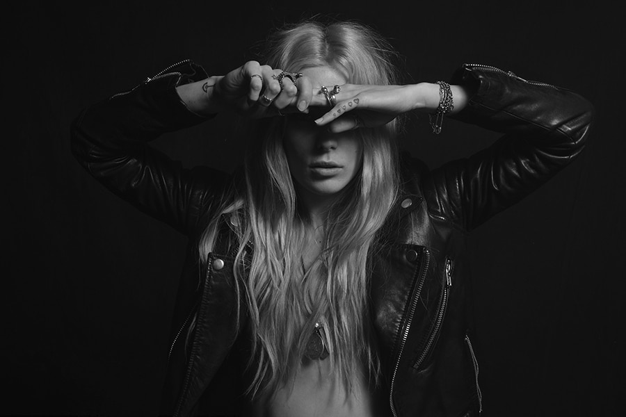 Chloe Norgaard in BLK DNM