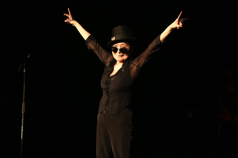Yoko Ono at her 80th birthday party