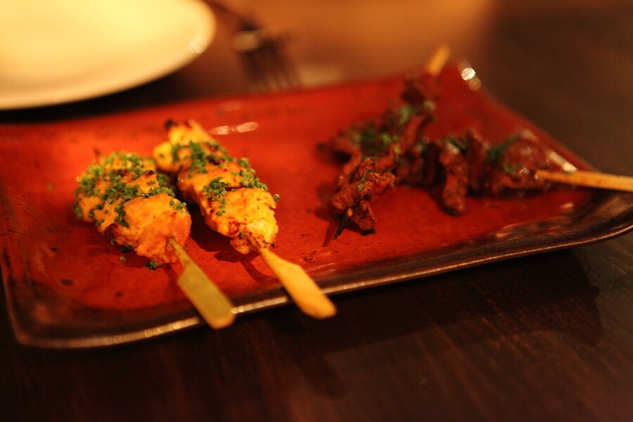 Skewers at Coya