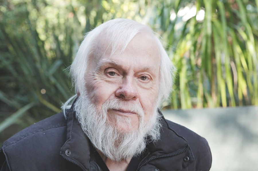 John Baldessari in his garden