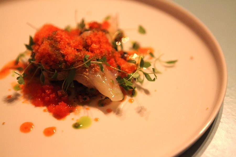 Cod with Gazpacho Granita at The Gourmand