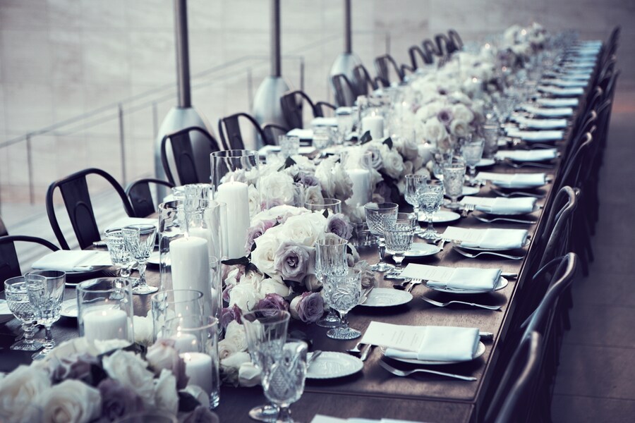 The rose-strewn table at the AnOther Magazine and Another Ma