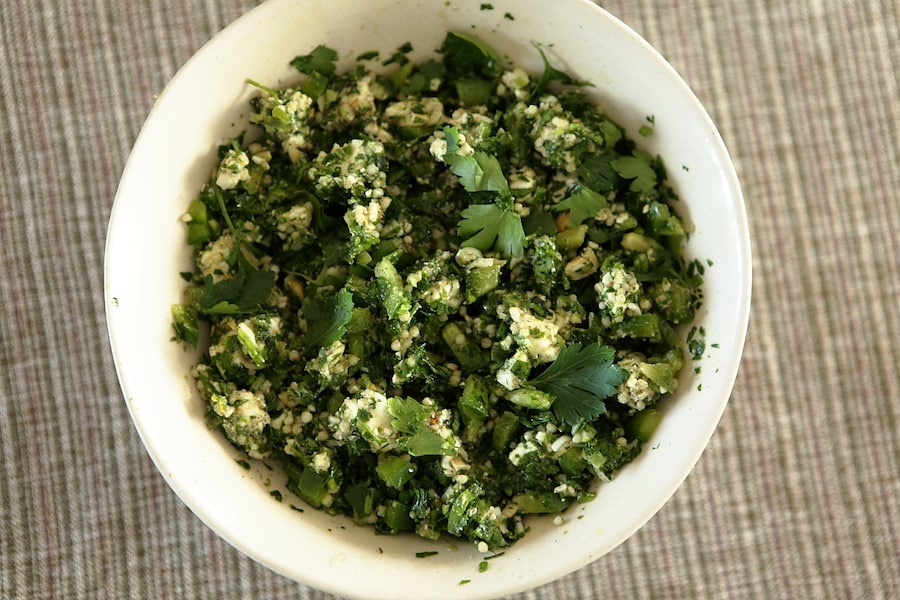 Parsley and barley salad