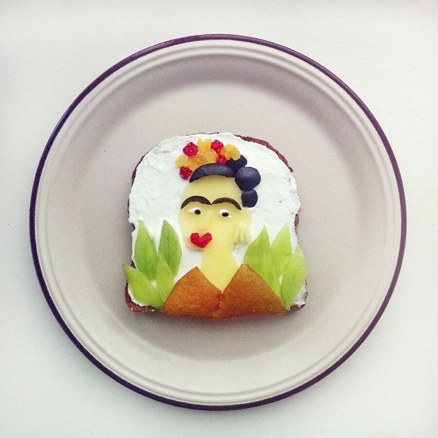 The Art Toast Project: Frida Kahlo, Self Portrait Dedicated 