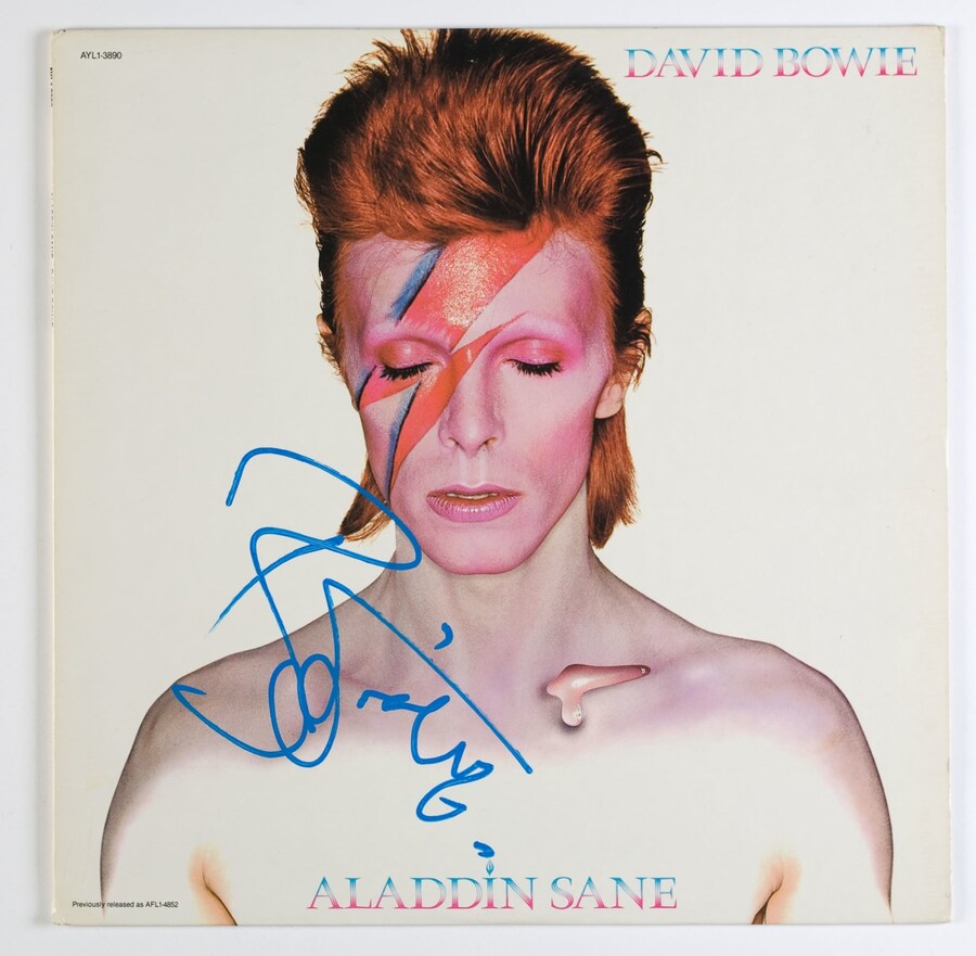 Aladdin Sane signed by David Bowie
