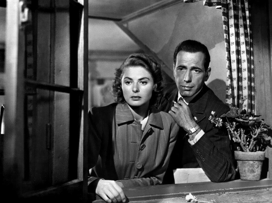 Ingrid Bergman and Humphrey Bogart in Casablanca, 1942, show