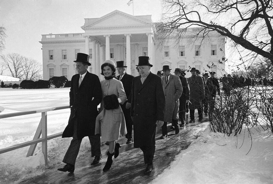 JFK and Jackie Kennedy at the Presidential Inauguration, 196