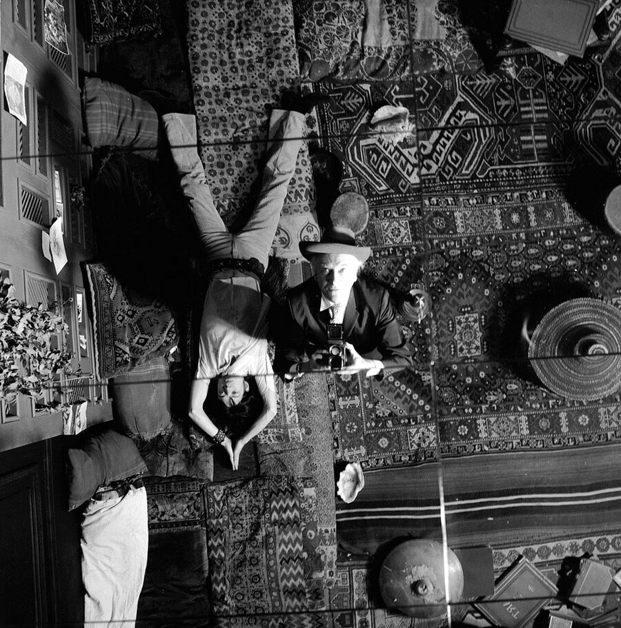 Cecil Beaton, Self-Portrait with Mick Jagger, on the set of 
