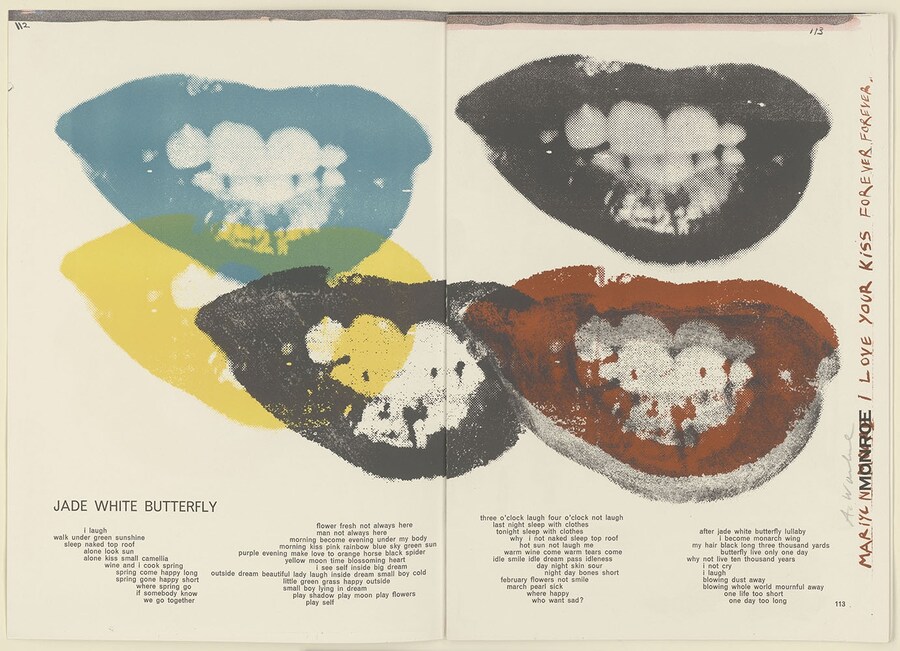 Andy Warhol, Marilyn Monroe I Love Your Kiss Forever Forever