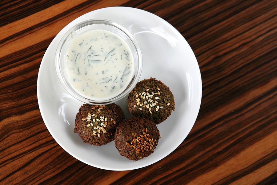 Anissa Helou&#39;s falafels with tahihi sauce