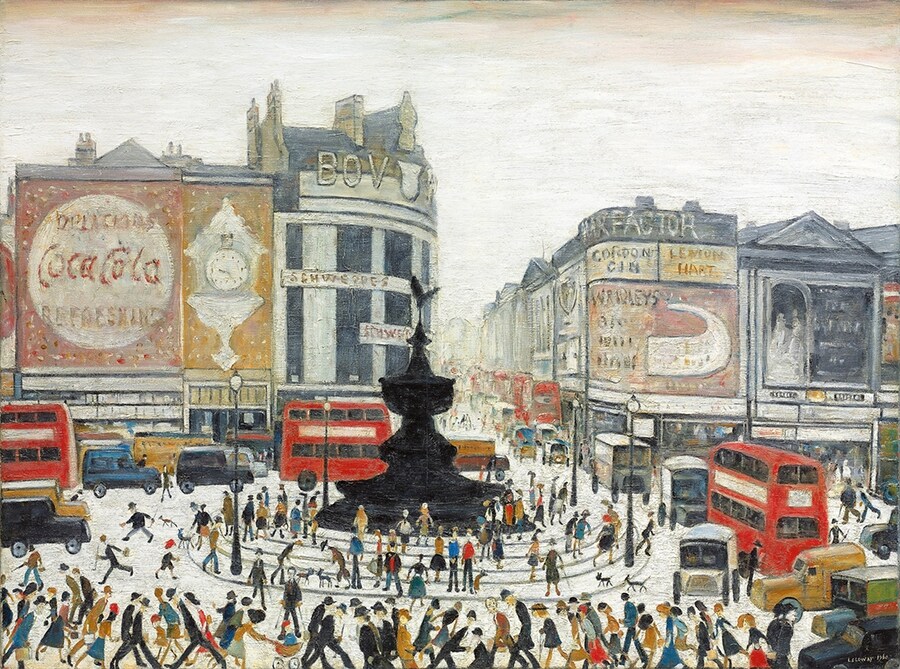 L. S. Lowry, Piccadilly Circus, London, 1960