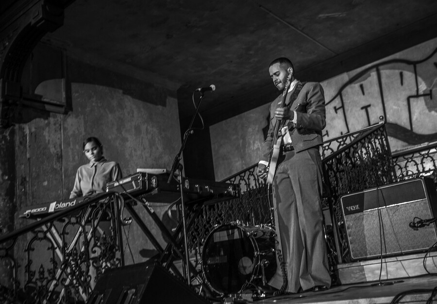 Twin Shadow performing in Oakland