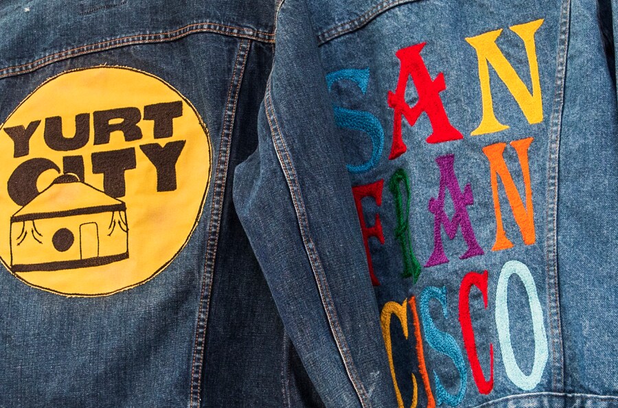 Customised Levi&#39;s jackets on the Station to Station journey