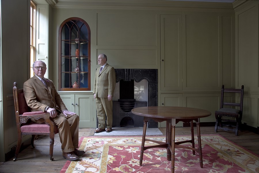 Gilbert &amp; George in their home at Fournier Street, London