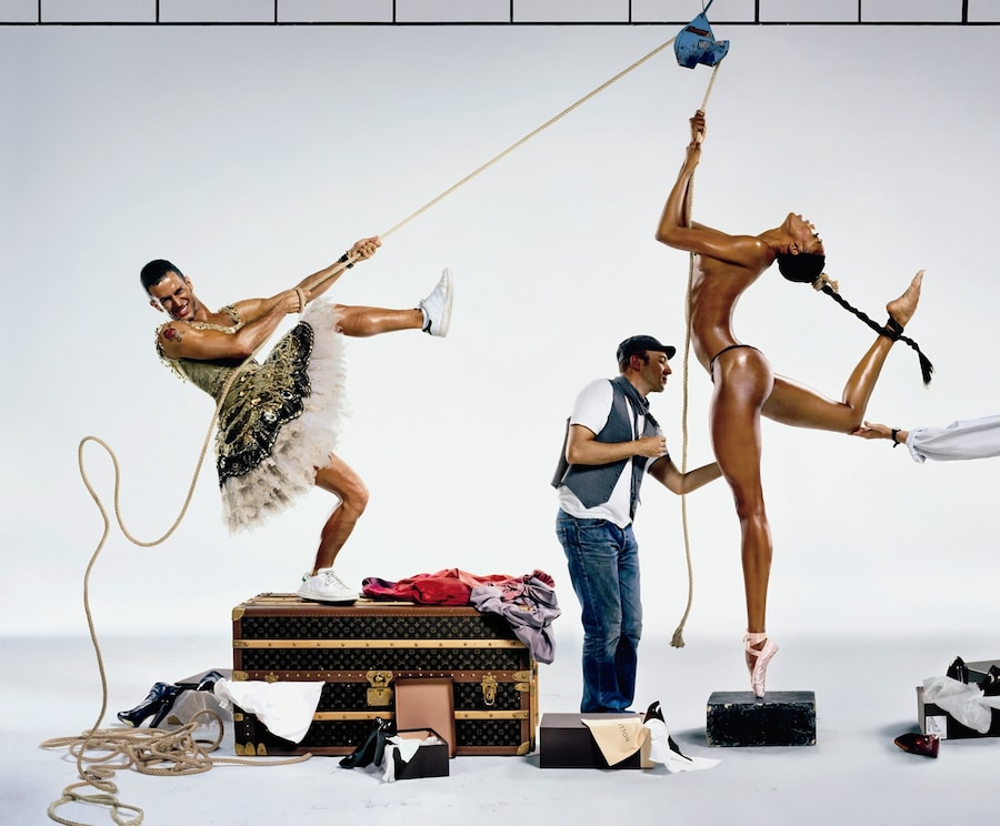 Marc Jacobs, Laurent Philippon and Naomi Campbell. Hair by L