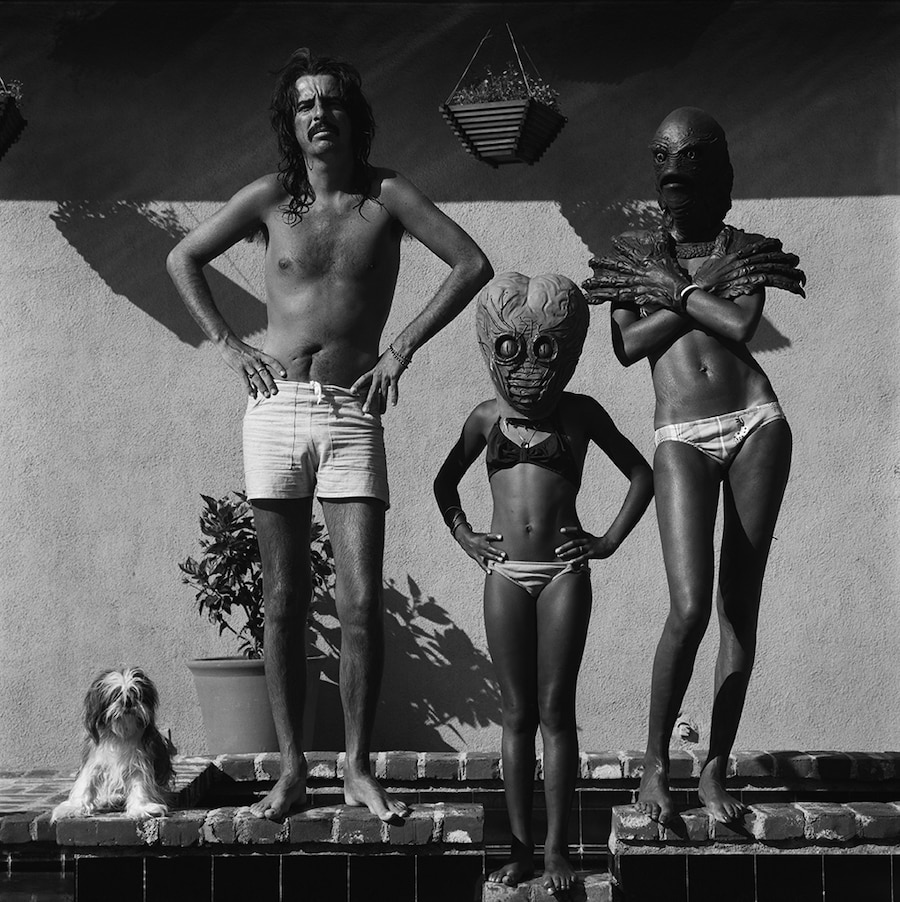 Alice Cooper with his wife and daughter, Los Angeles, 1974