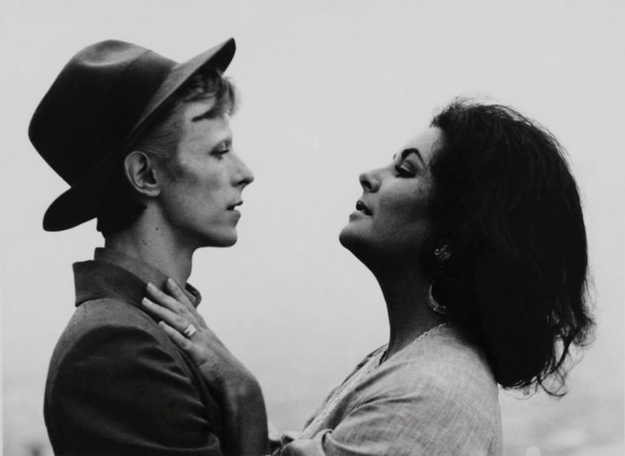 Elizabeth Taylor and David Bowie, Los Angeles, 1974