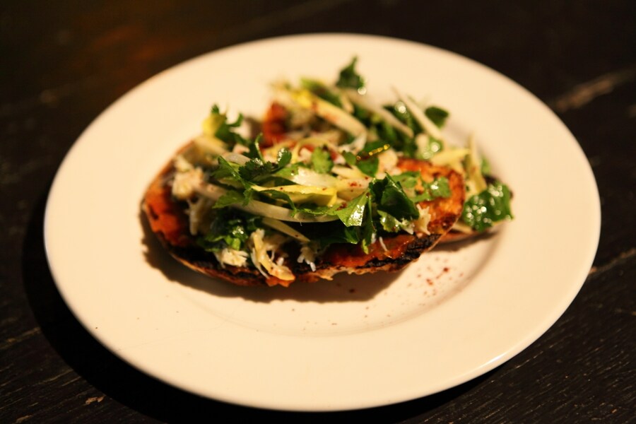 Crab meat with Moroccan tomato jam