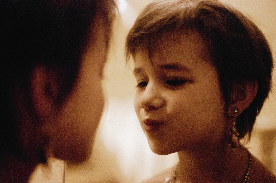 Charlotte dressing up, 1977