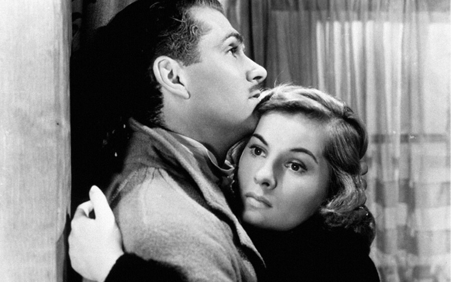 Laurence Olivier and Joan Fontaine in Rebecca, 1940