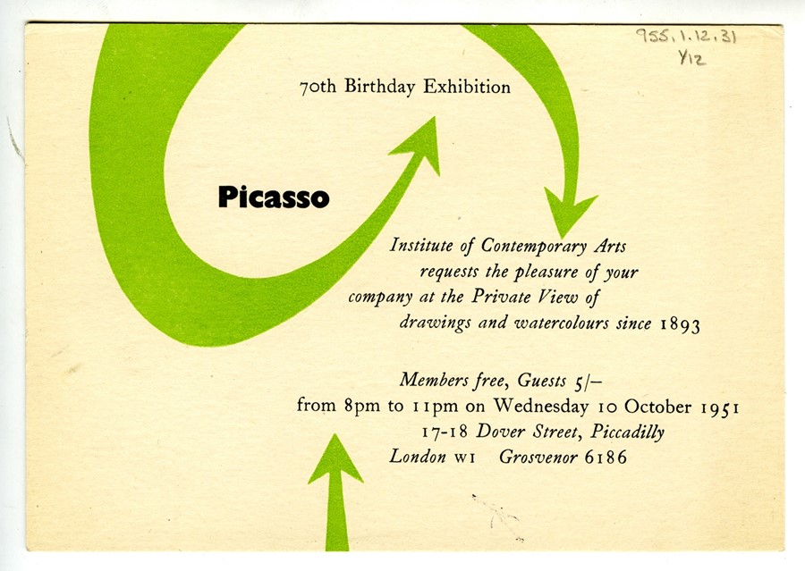 Private view invitation, 1951